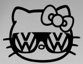 Autocolante - Hello Kitty VW