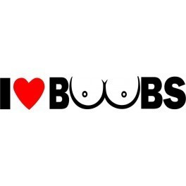 Autocolante - I Love Boobs