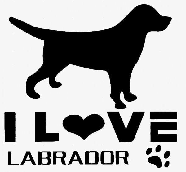 Autocolante - I Love Labrador