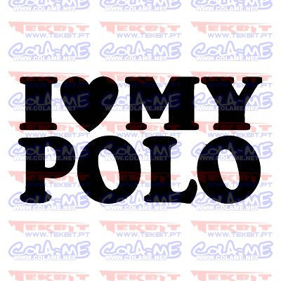 Autocolante - I love My Polo