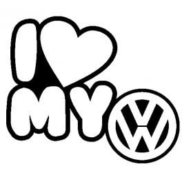 Autocolante - I Love My VW (Volkswagen)