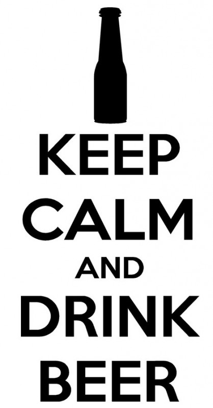Autocolante - Keep calm and drink beer