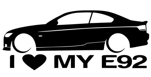 Autocolante para I love BMW E92