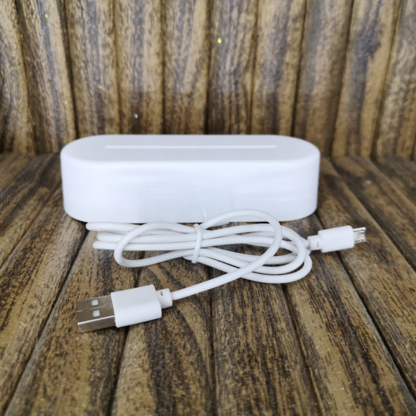 Base em plástico para Candeeiro de presença - 125x45x30mm - Branco Quente