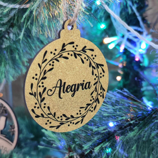 Bola Colorida para árvore de Natal - Alegria