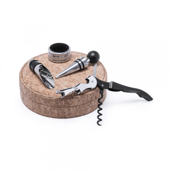 Conjunto de acessórios de vinhos - Cortiça