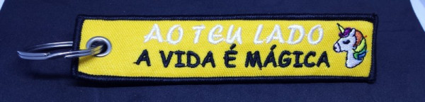 Fita Porta Chaves com "Ao teu Lado a Vida é Magica"