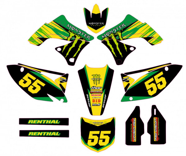 Kit Autocolantes Para Kawasaki kxf 250 09-12