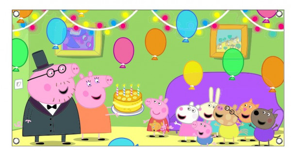 Lona de Aniversário - Peppa