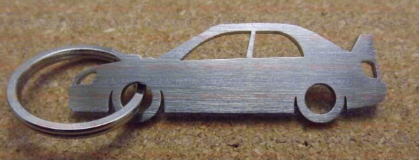 Porta Chaves de inox com silhueta de Subaru Impreza