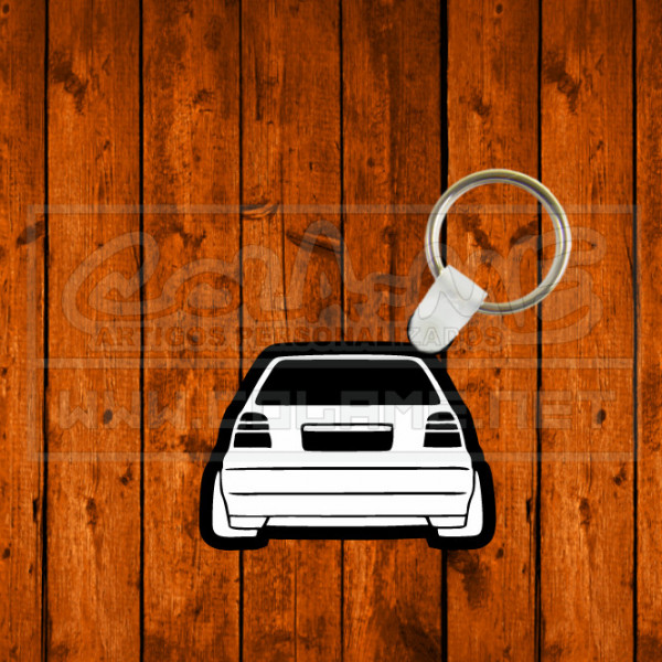 Porta chaves em acrílico preto - VW Golf Mk3 - Traseira