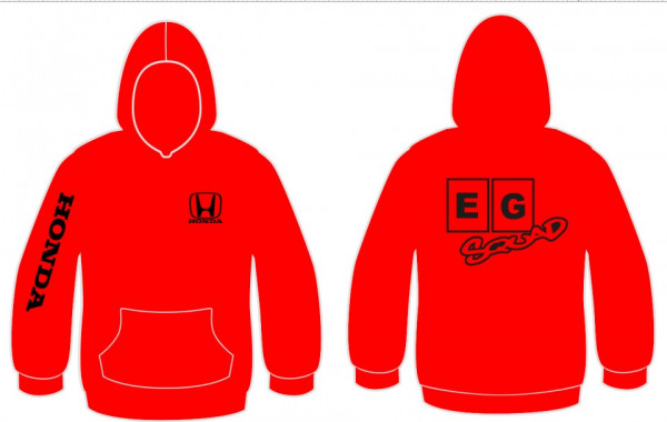Sweatshirt com capuz para Honda EG sQUARD