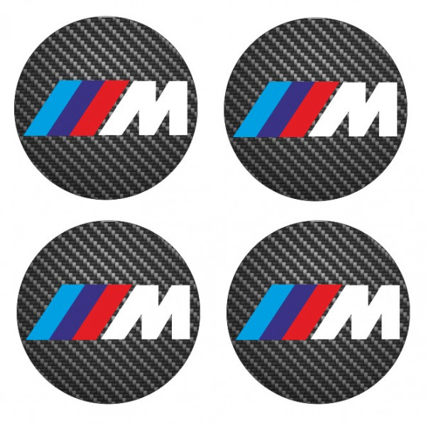 4 Autocolantes Para Centros de Jantes com BMW ///M
