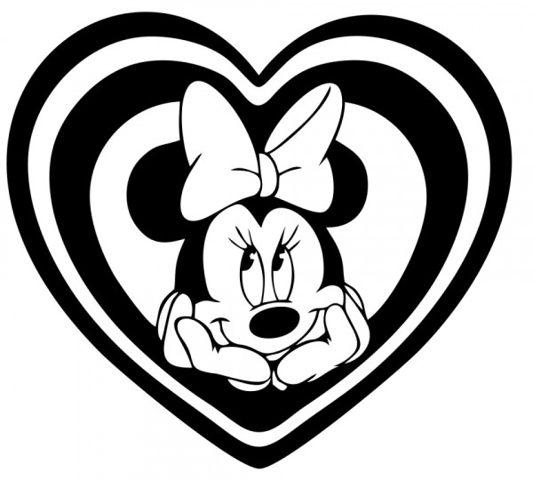Autocolante com Minnie coração