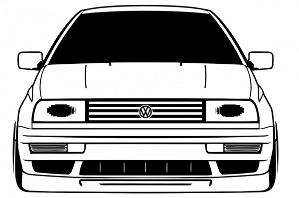 Autocolante com Volkswagen Jetta