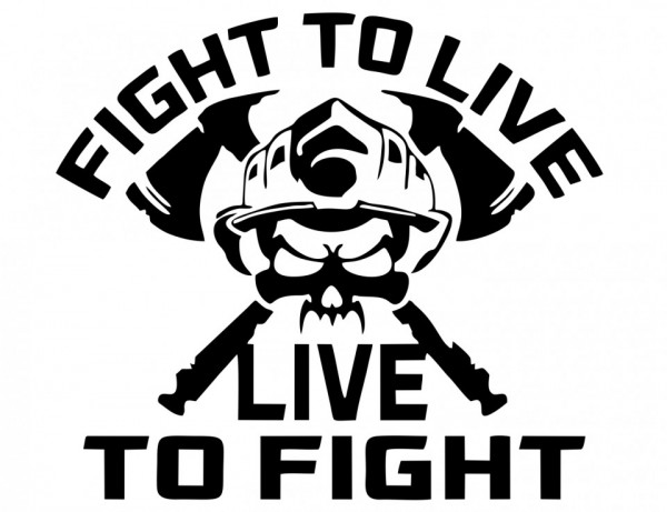 Autocolante  - Fight to live live to fight