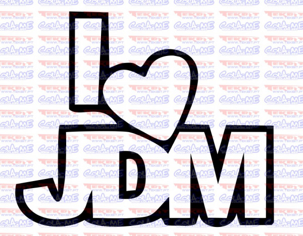 Autocolante - I love JDM