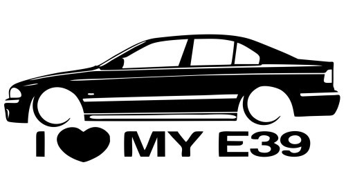 Autocolante para I love BMW E39
