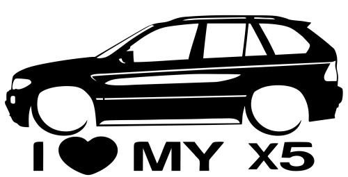 Autocolante para I love BMW X5
