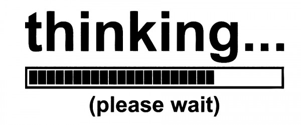 Autocolante - Thinking Please Whith