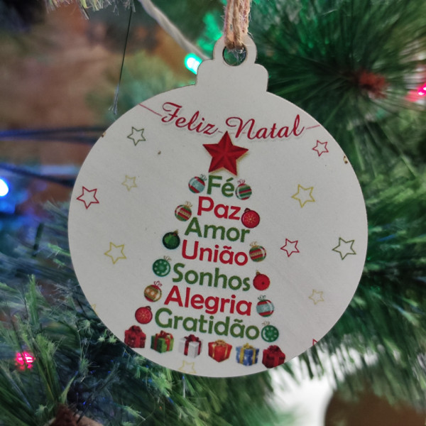 Bola Colorida para árvore de Natal - Árvore Desejos