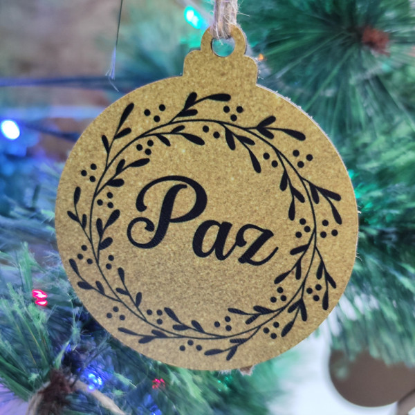 Bola Colorida para árvore de Natal - Paz