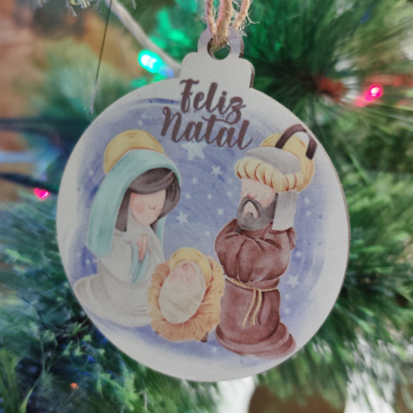 Bola Colorida para árvore de Natal - Presépio