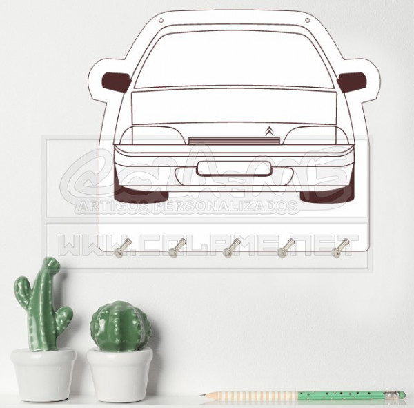 Chaveiro em MDF - Citroen Ax