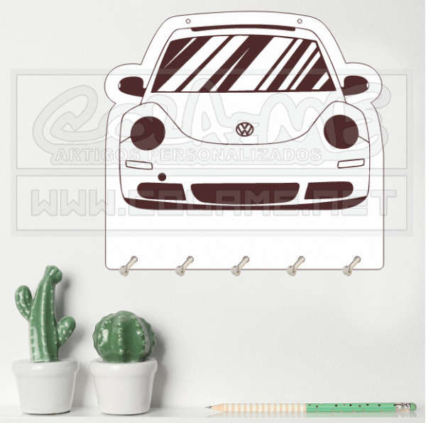 Chaveiro em MDF - VW Beetle