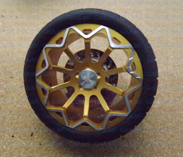 Jante com Pneu e Disco - Modelo 20 - Amarelo Torrado