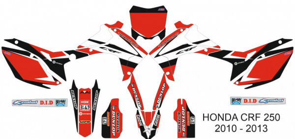Kit Autocolantes Para HONDA CRF 250 10-13