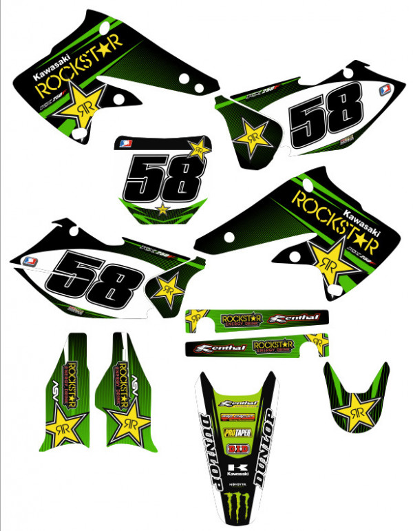 Kit Autocolantes Para KAWASAKI KXF 250 04-05