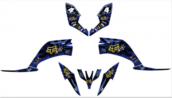 Kit Autocolantes Para Yamaha YFM 250 R Raptor