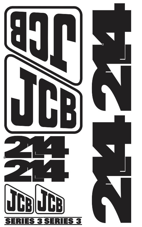 Kit de Autocolantes para JCB 214