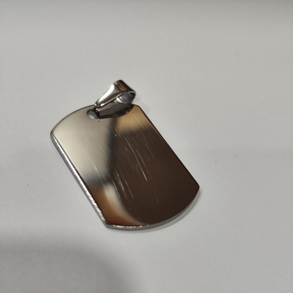 Medalha em metal - Rectangular com cantos arredondados 23x35mm