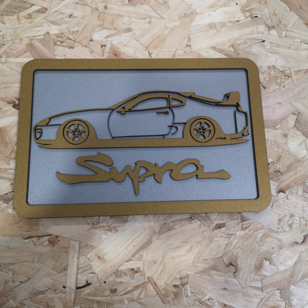 Moldura 3D em MDF com Toyota Supra