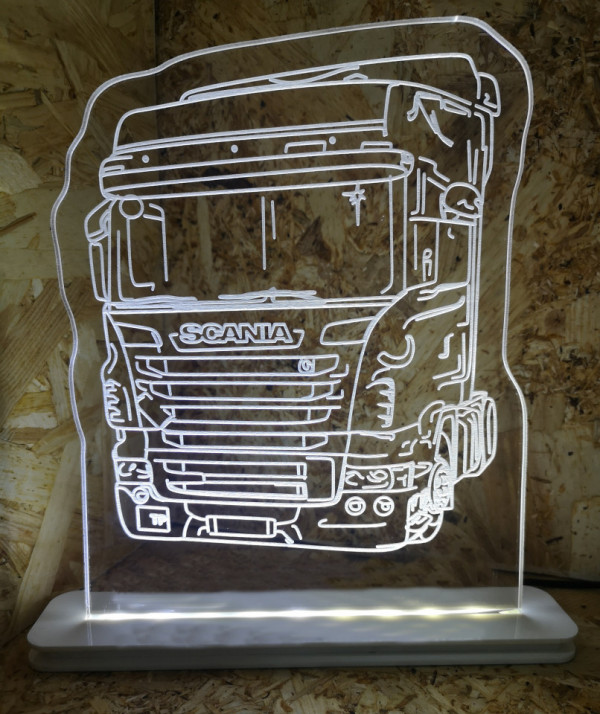 Moldura / Candeeiro com luz de presença - Camião Scania
