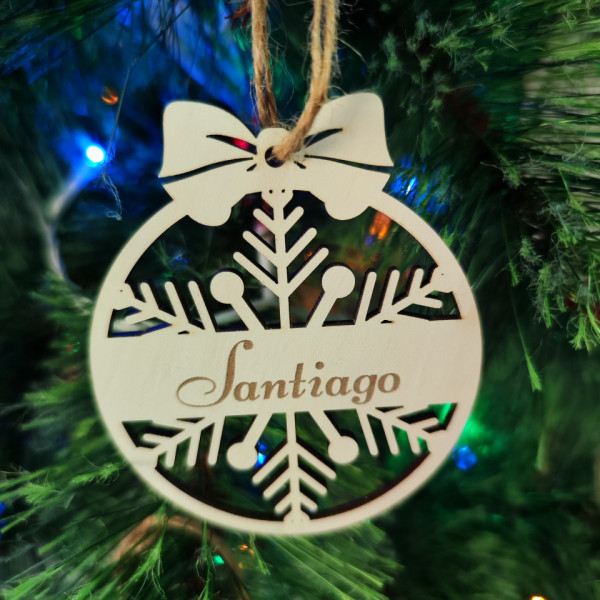 Ornamento / "bola" para árvore de Natal com Nome