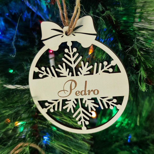 Ornamento / "bola" para árvore de Natal com Nome