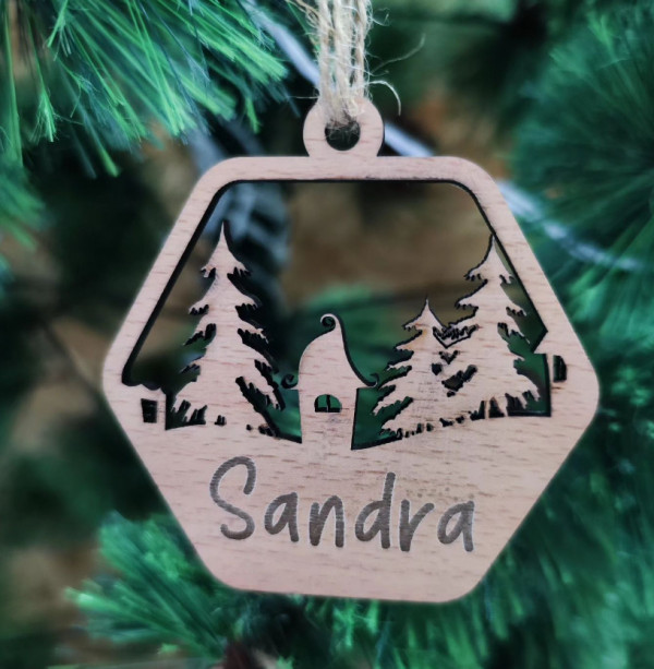 Ornamento / "bola" para árvore de Natal- Nome Personalizado