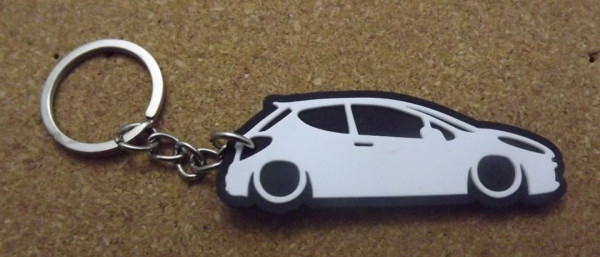 Porta Chaves com silhueta de Peugeot 207