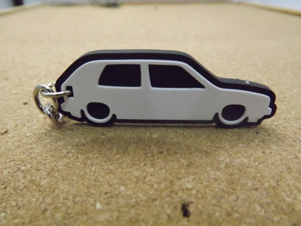 Porta Chaves com silhueta de Volkswagen Golf II / MKII - 3 Portas