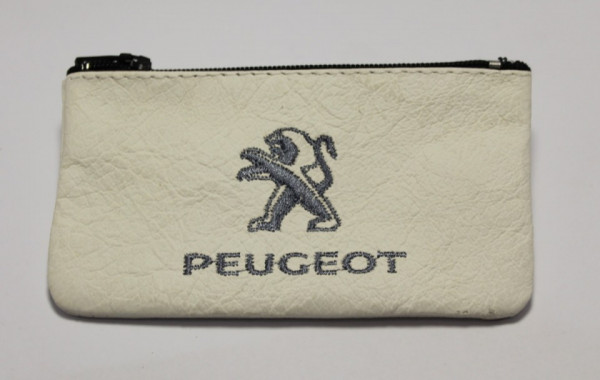 Porta moedas em pele com Peugeot