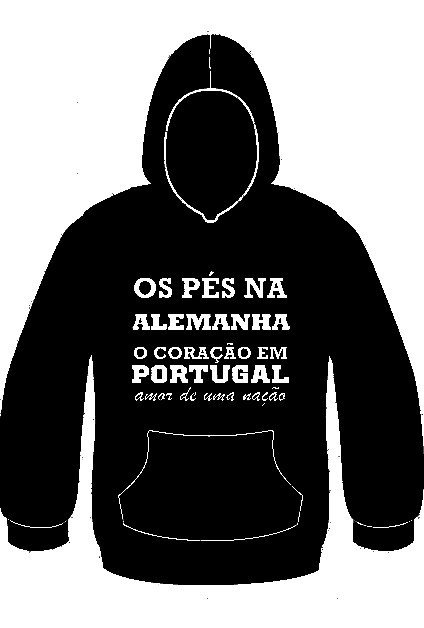 Sweatshirt com capuz - Os pés na Alemanha o coração em Portugal, amor de uma nação