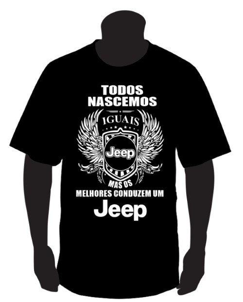 T-shirt com Todos Nascemos Iguais (Jeep)