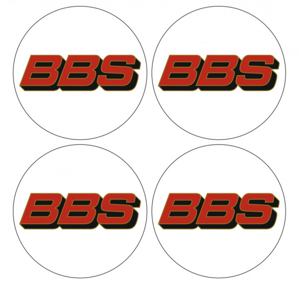 4 Autocolantes Para Centros de Jantes com BBS