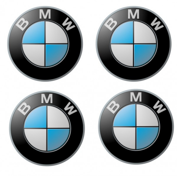 4 Autocolantes Para Centros de Jantes com BMW