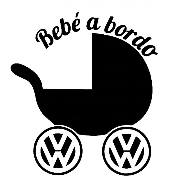Autocolante - Bebé a bordo para VW