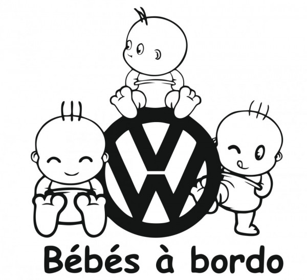 Autocolante - Bebés a bordo  para Volkswagen