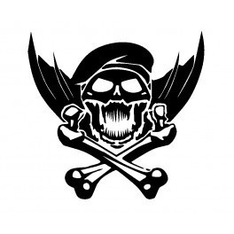 Autocolante - Caveira Soldado